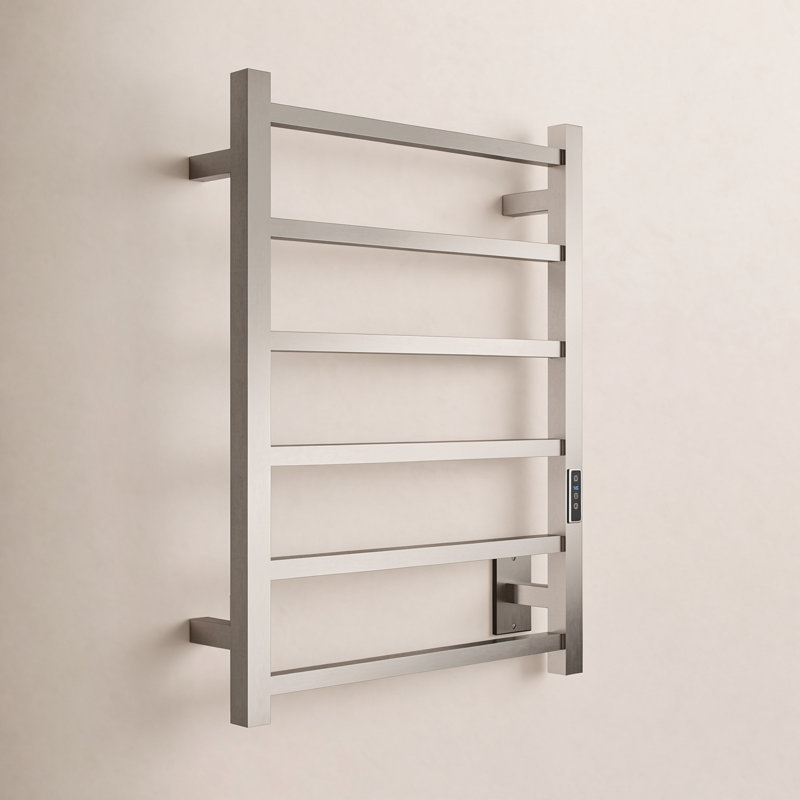 Charles Series Straight Towel Rail Towel Warmer, Brushed Nickel