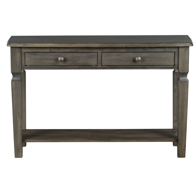Console en bois massif 48 "Leta, Gris