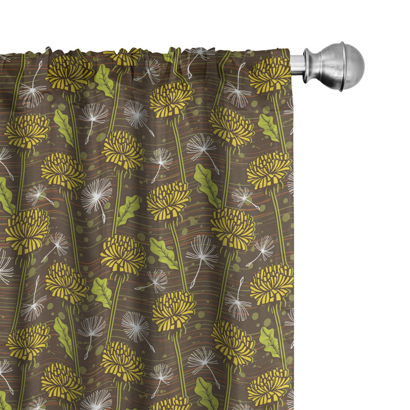 Rideaux 4 panneaux East Urban Home Dandelion