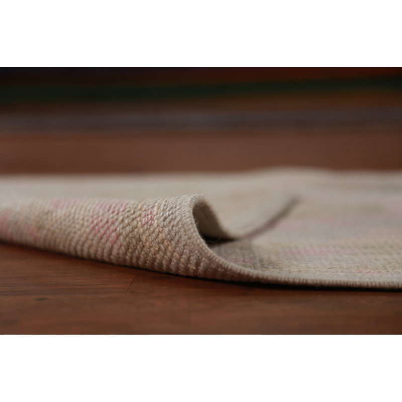 Vegetable Dye Oushak Turkish Runner Rug 3x13