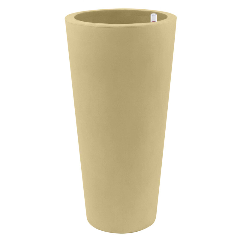 Cono Resin Pot Planter, White, 39.25" H x 19.75" W x 19.75" D