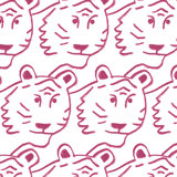 Kids Tigers! 10' L x 25" W Peel and Stick Wallpaper Tile