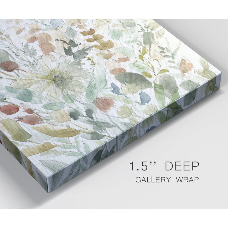 Areiona Wildflower Garden - Reproduction d'art sur toile tendue, H 24 po x l 24 po x P 1 po