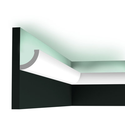 2 in x 2 in x 78-3/4 in Primed White Plain Polyurethane Crown Moulding
