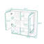 Armoire de salle de bain 2 en 1 avec tablettes réglables et portes à fermeture douce-1012000200