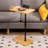 Sofa Side Table With Adjustable Height And Multiple Storage Options