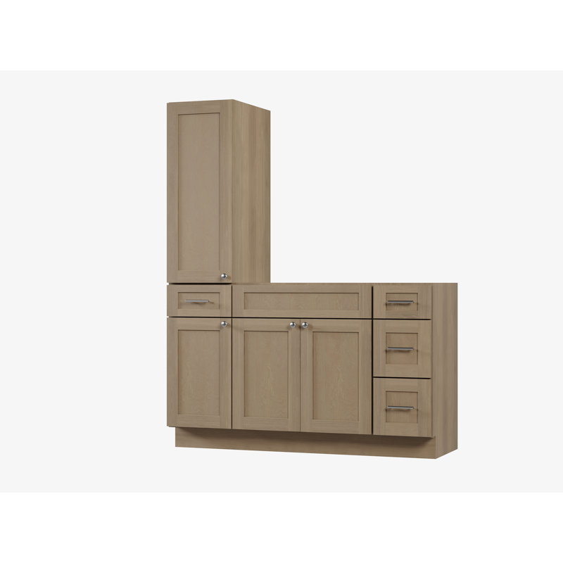 Meuble-lavabo simple 57 po Disar, Chêne naturel