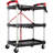 Stalwart Folding Cart with 50lb Capacity Per Shelf - Collapsible Cart with Wheels