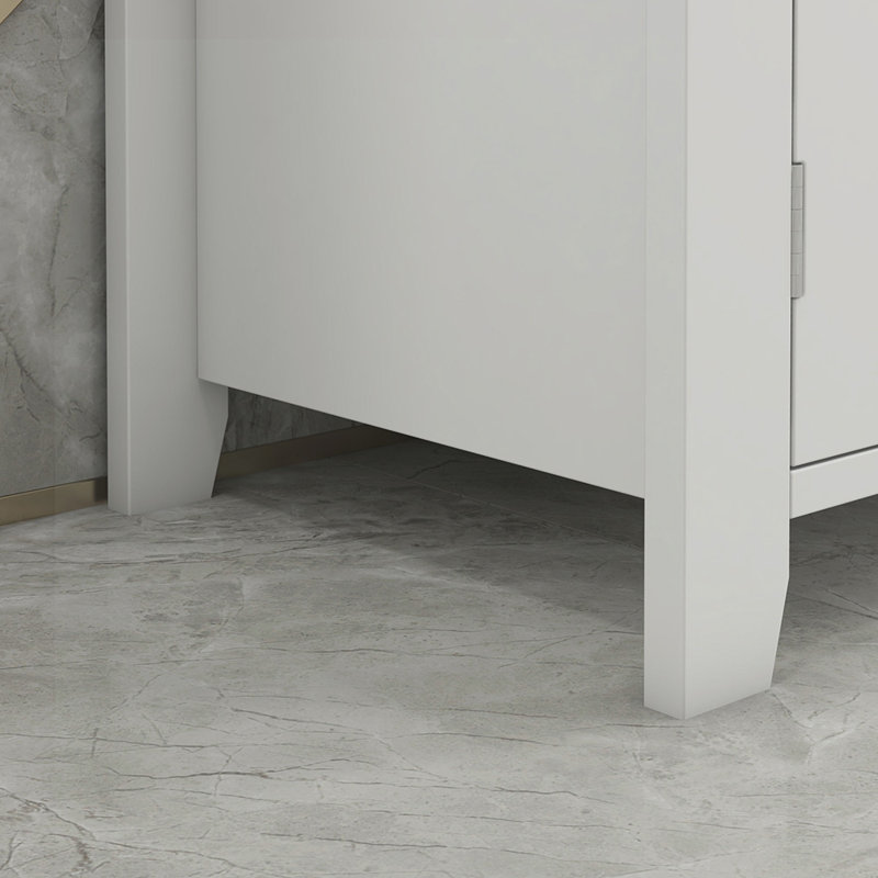 Meuble-lavabo de salle de bain avec forme en U et tablette interne réglable