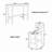 Farmhouse 48"Rectangular Wood Bar Height Dining Set Kitchen Breakfast Nook with 2 Chairs for Small Places,Gray-1061494289