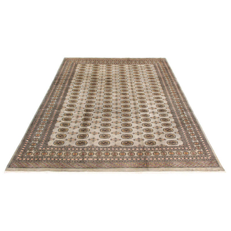 Tapis gris Finest Peshawar Bokhara 8 pi 11 po x 12 pi 3 po