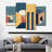 Abstract Structures - 4 Piece Wrapped Canvas Print-1307703285