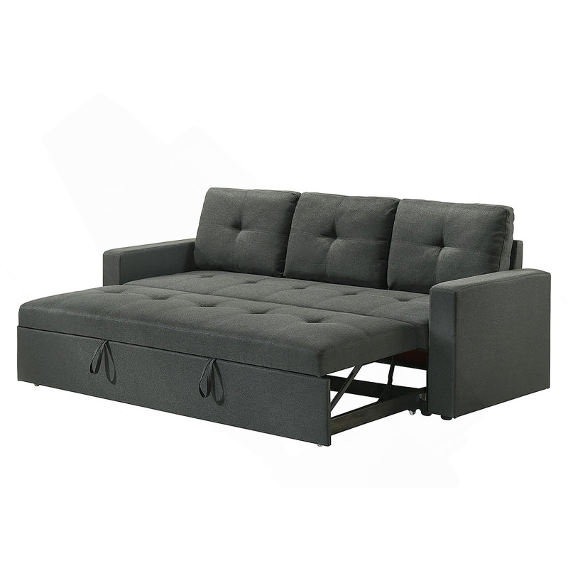 Canapé-lit en tissu de 83,5 pouces de large Bergamo avec coussins capitonnés pour une assise confortable et une conversion facile au lit