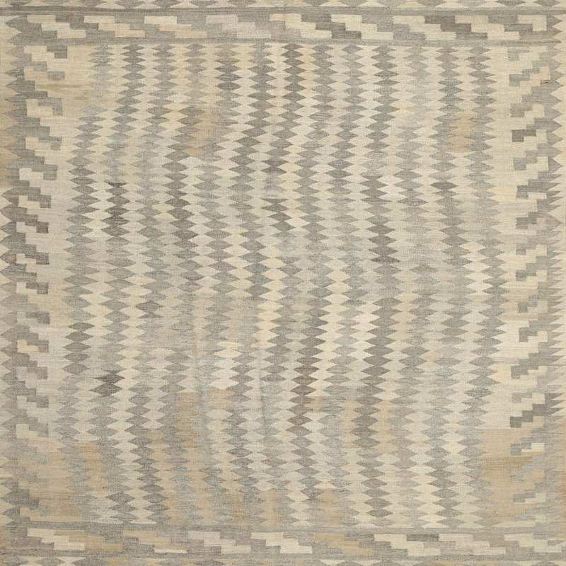 Tapis de zone d’olive clair contemporaine, Carré 3 pi
