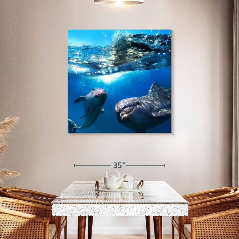 Brampt Playful Dolphins, 39" H x 39" W