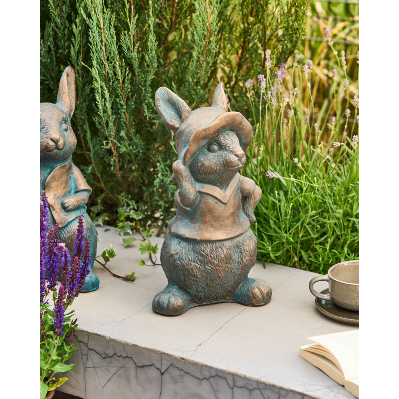 Animals Water Resistant Fiberstone Clay Garden Statue