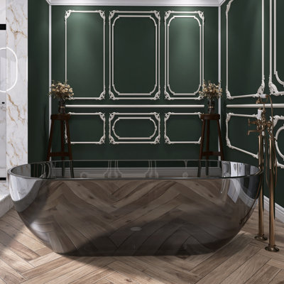 69'' x 29.5'' Freestanding Soaking Solid Surface Bathtub