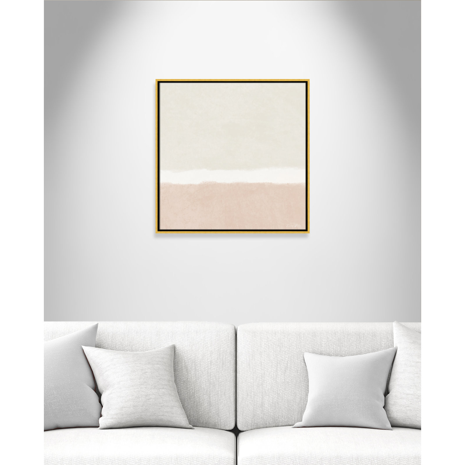 Willadeene "Slate I" Print, 25.5" H x 25.5" W, Gold Framed