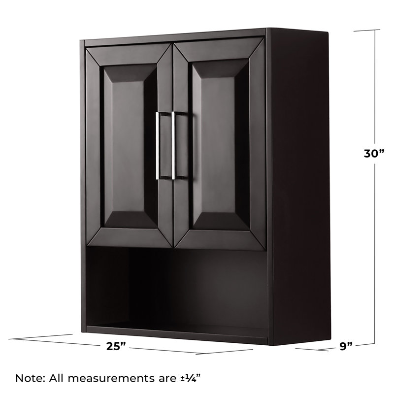 Daria Bathroom Cabinet, Dark Espresso/Chrome
