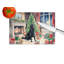 Flat-Coated Retriever Cozy Christmas Glass Cutting Board Large