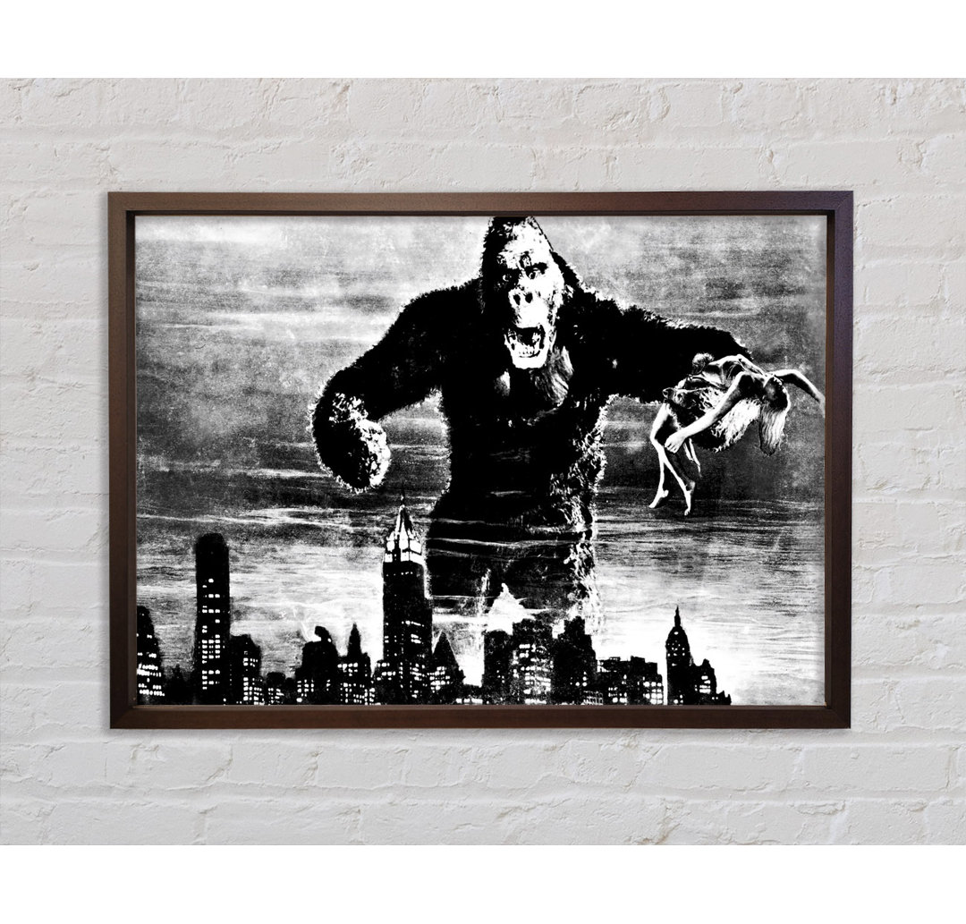 King Kong Retro - Einzelner Bilderrahmen Kunstdrucke auf Leinwand