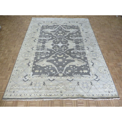 Tapis unique brun, or et beige de 10 pi 2 po x 13 pi 9 po