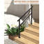 1 piece Adjustable Outdoor Handrail for 2 Steps – Weatherproof Non-Slip Garden Grab Rail with Installation Kit, Safety Support for Elderly on Exterior Stairs,White-130080666-130080667