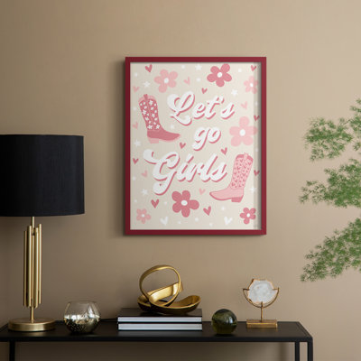 «Let Go Girls», reproduction encadrée - bois massif