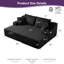 Canapé-lit de 83 po surdimensionné pour lit double, canapé-lit 2 places désossé, canapé-lit à assise profonde avec mousse haute densité et 6 coussins, sans assemblage requis, canapé compressé-132685745