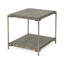 Ensemble de table basse et de table de bout en bois 3 pièces Corbeta, graphite vieilli