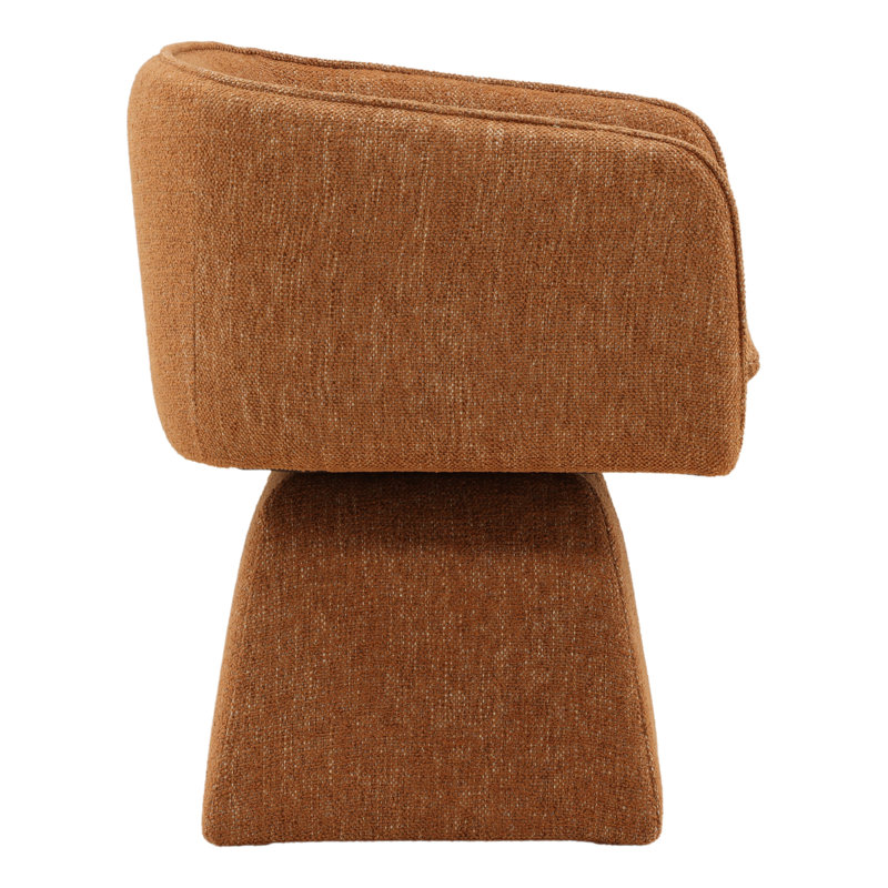 Jonie Upholstered Swivel Chair, Camel, Ginger
