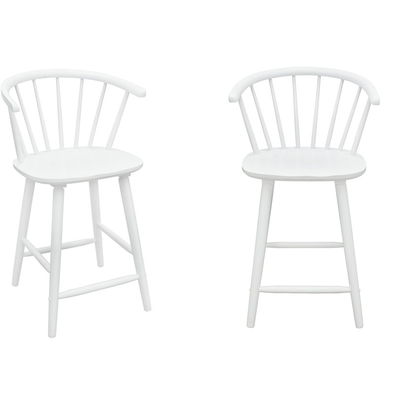 Tabouret de bar 2 pièces, Blanc