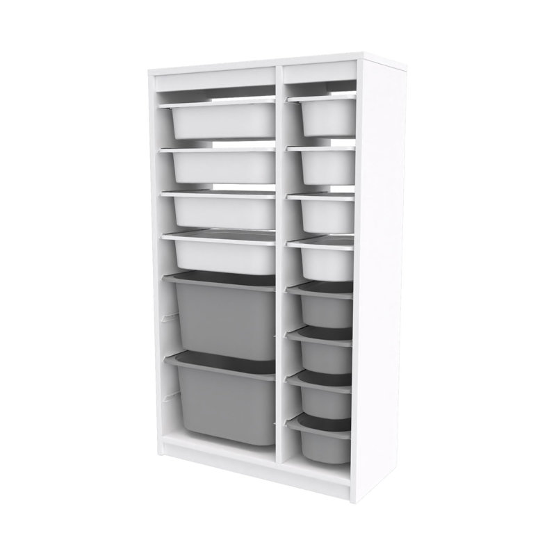 Armoire polyvalente moderne | 100% panneau de particules enduit de mélamine, épaisseur: 0,7 pouce | Comprend de nombreuses tablettes, des pieds en plastique et une conception murale | Parfait pour le bureau à domicile, le salon ou les solutions de rang