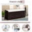 Banc de rangement avec 4 portes et tablettes réglables, banc à chaussures avec coussin amovible pour le salon, vestibule-1352280991