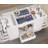 Closet Island With 12 Drawers, Wardrobe Armoire Island with Glass Top and Display Shelves, White-869953757