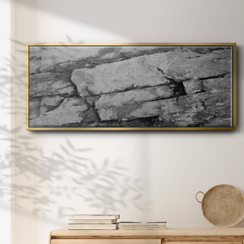 Found Textures XIII- Framed Canvas, 20" H x 50" W