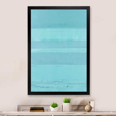 Colorfields In Shades Of Turquoise III - Décoration murale moderne et contemporaine en toile
