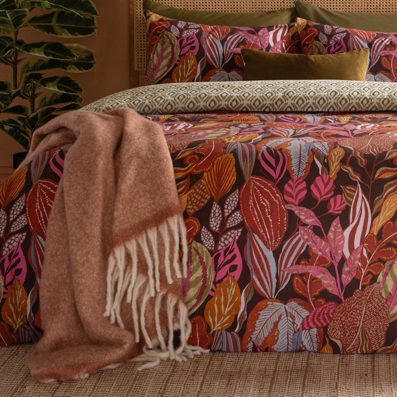 Utopia Polyester Floral Duvet Cover Set with Pillowcases, Double Duvet Cover + 2 Standard Pillowcases