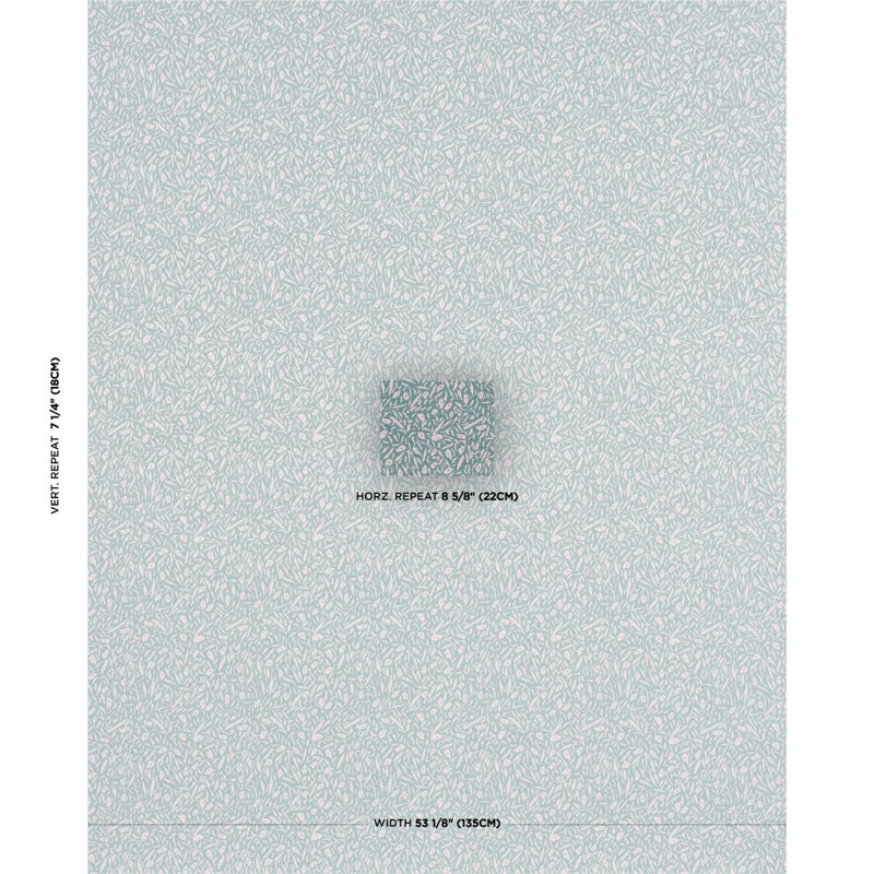 Tissu Schumacher X Caroline Z Hurley, Bleu