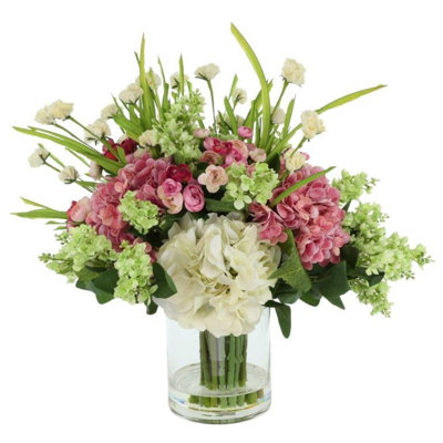 Sweet Symphony, Faux Floral Arrangement, Large-Size Premium Artificial Indoor Flower Display with Beautiful Blooms and Foliage - High Energy Natural Looking Floral