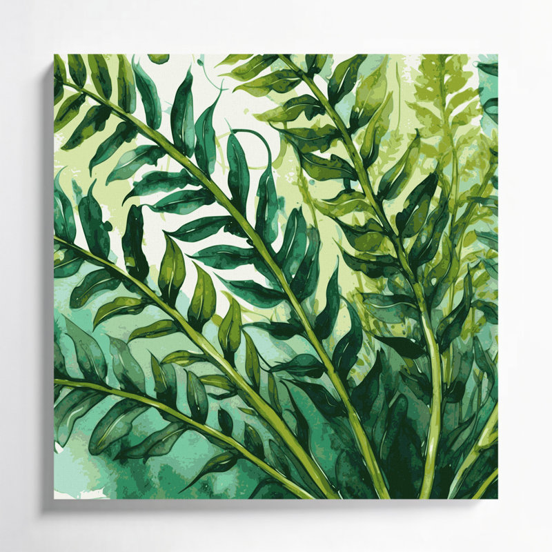 Art mural sur toile Botanical Nephrolepis, H 16 po x l 16 po