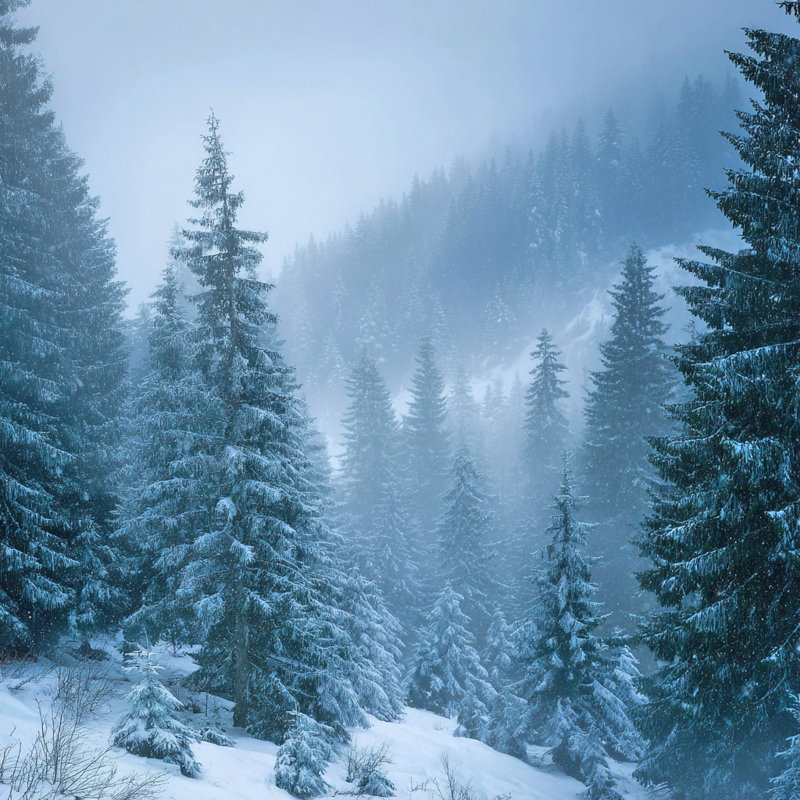 Art mural sur toile High Ridge Winter, H 30 po x l 30 po