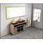Miroir rectangulaire surdimensionné avec éclairage antibuée et à intensité variable pour salle de bain, salle de sport et studio de danse