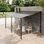 14 pi. L 10 pi. D Pergola à toit rigide en aluminium avec auvent