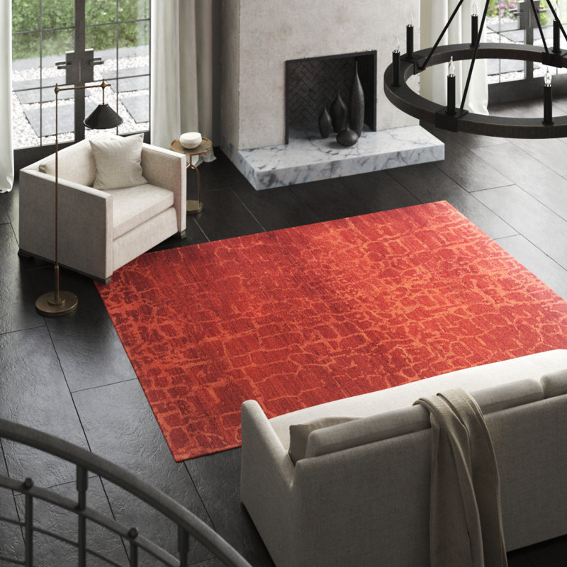 Vincente Wolf Abstract Area Rug in Pink/Red