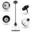 Suspension moderne 8 en 1 lumière, noir mat, avec abat-jour en verre transparent, petit luminaire de style campagnard pour îlot de cuisine, culot E26-467798008-467796885