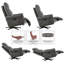 Fauteuil inclinable en similicuir et cuir écologique-66615345