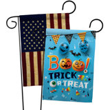 Double Sided 18.5'' H x 13'' W Polyester Halloween Garden Flag
