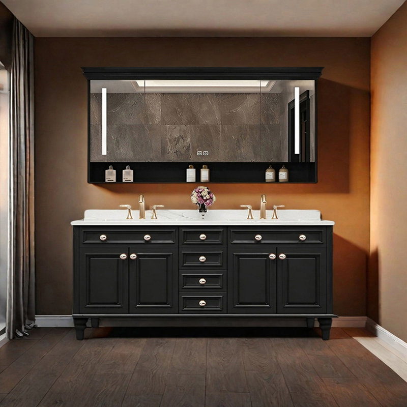 Armoire de salle de bain américaine, H 31,49 po x l 78,74 po x P 21,65 po