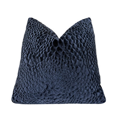 Housse de coussin en velours crocodile